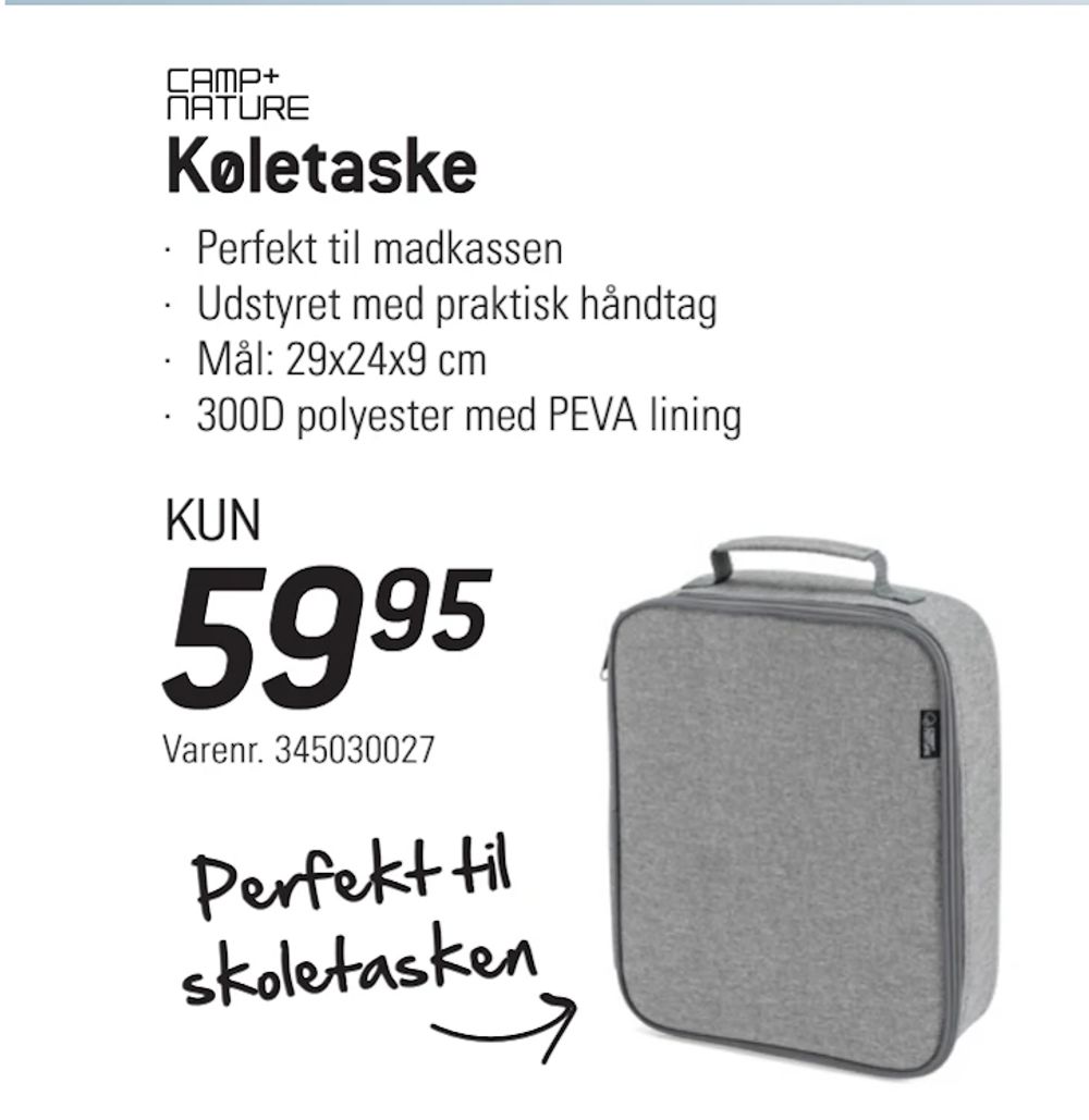 Tilbud på Køletaske fra thansen til 59,95 kr.