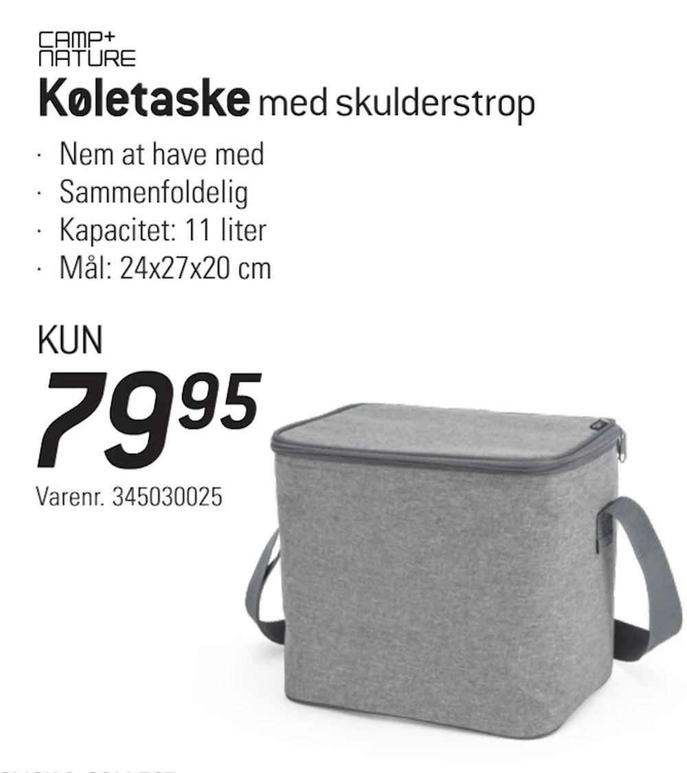Tilbud på Køletaske med skulderstrop fra thansen til 79,95 kr.