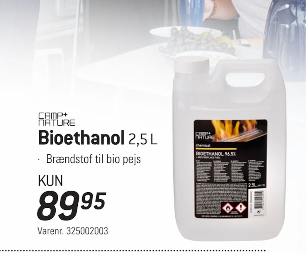 Tilbud på Bioethanol fra thansen til 89,95 kr.