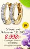 Örhängen med 16 diamanter 0,20 ct WSI