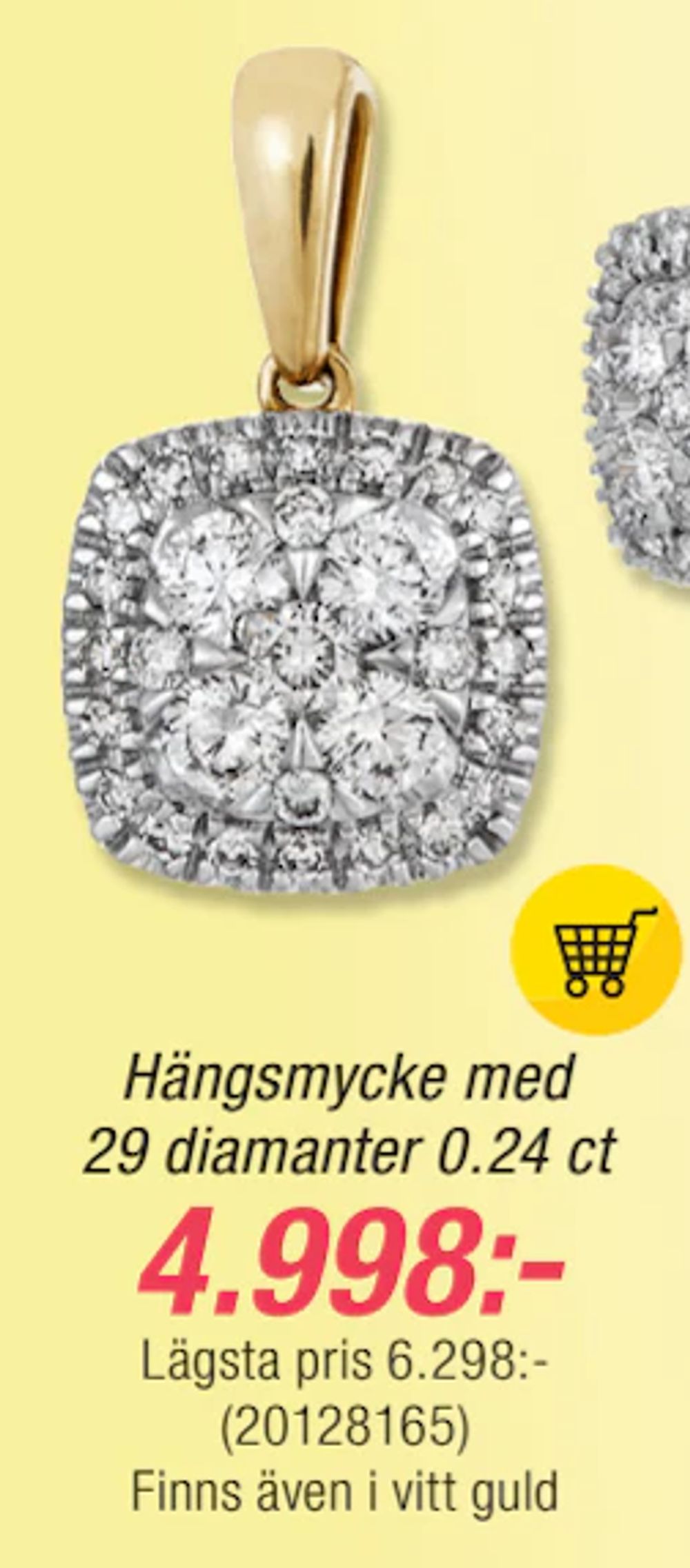 Erbjudanden på Hängsmycke med 29 diamanter 0.24 ct från Guldfynd för 4 998 kr