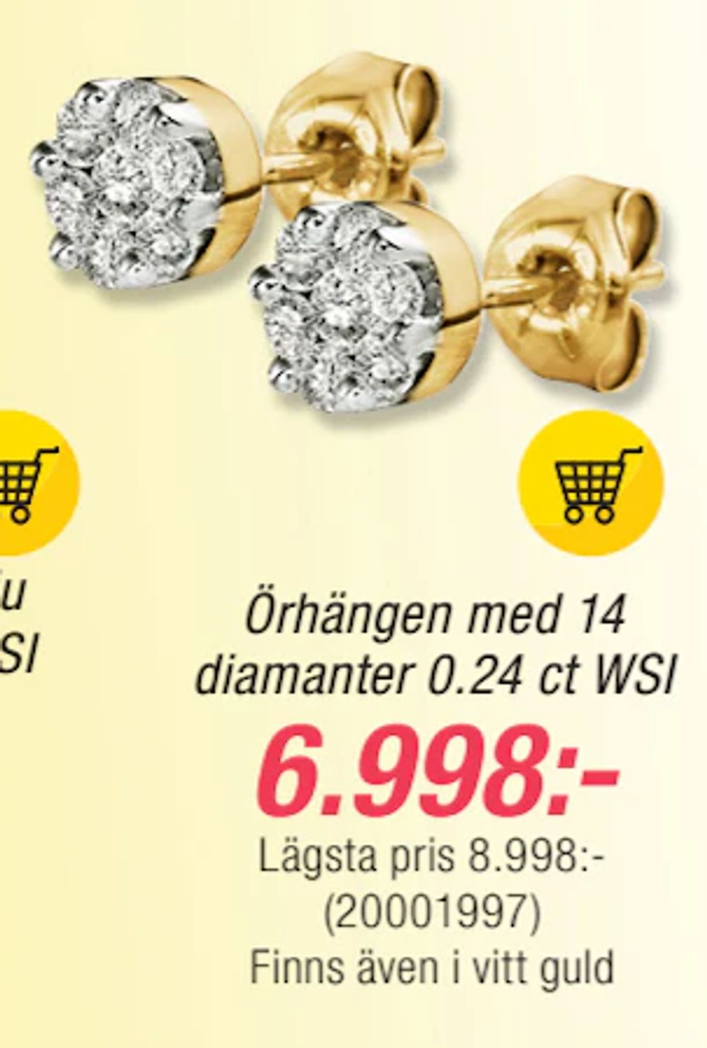 Erbjudanden på Örhängen med 14 diamanter 0.24 ct WSI från Guldfynd för 6 998 kr