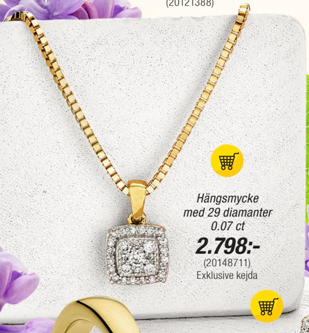 Erbjudanden på Hängsmycke med 29 diamanter 0.07 ct från Guldfynd för 2 798 kr