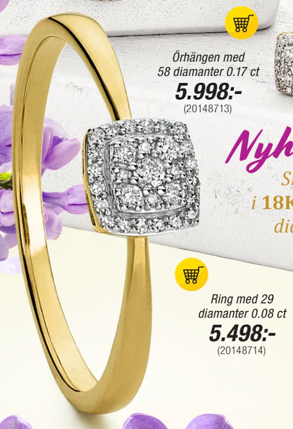 Erbjudanden på Ring med 29 diamanter 0.08 ct från Guldfynd för 5 498 kr