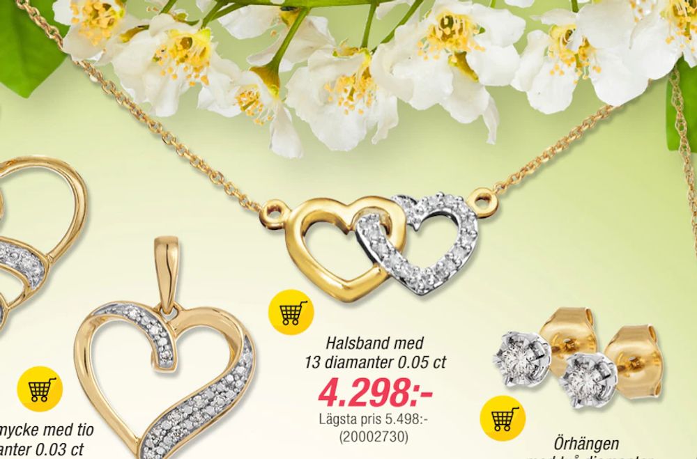 Erbjudanden på Halsband med 13 diamanter 0.05 ct från Guldfynd för 4 298 kr