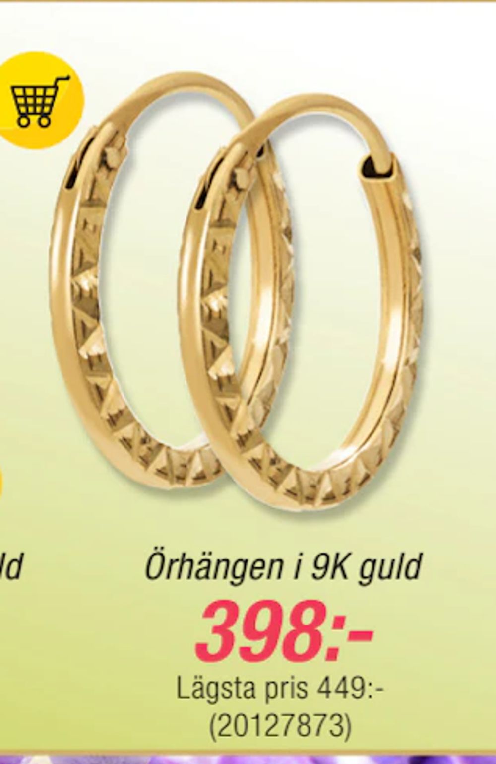 Erbjudanden på Örhängen i 9K guld från Guldfynd för 398 kr