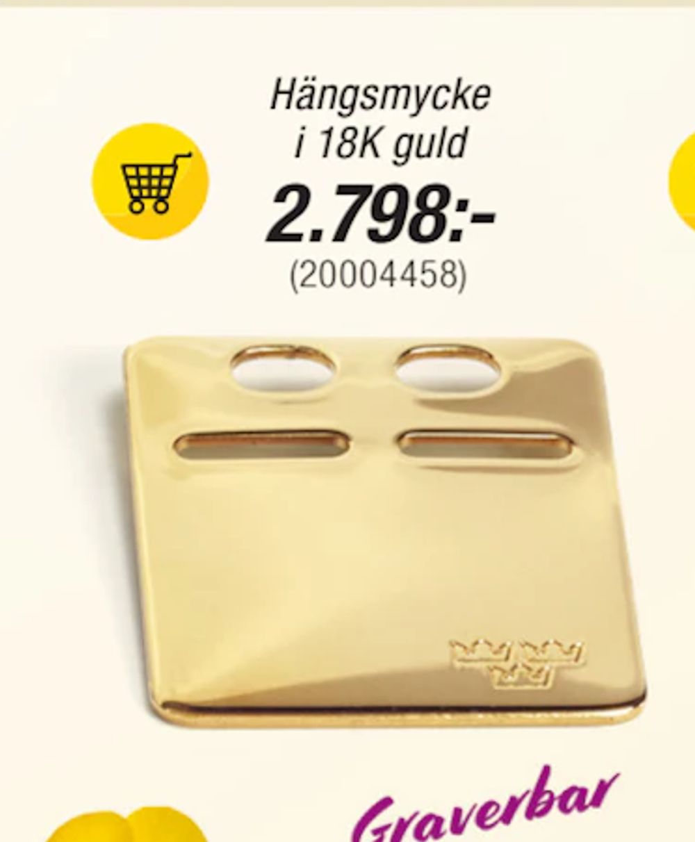 Erbjudanden på Hängsmycke i 18K guld från Guldfynd för 2 798 kr