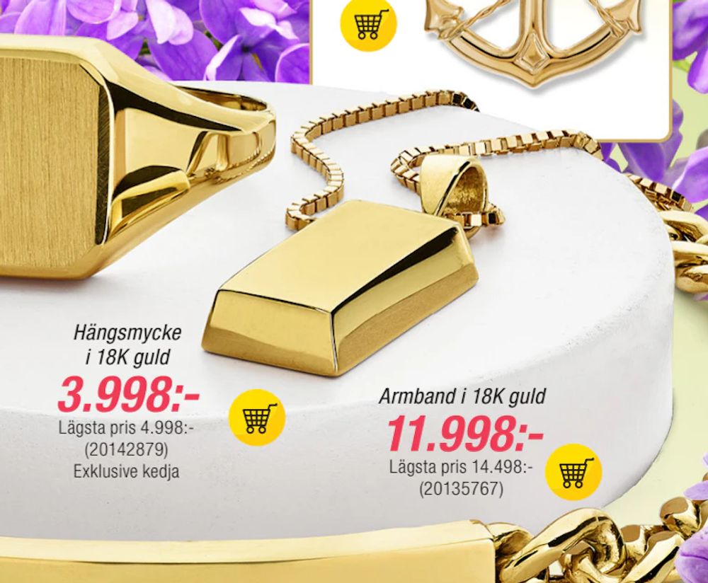 Erbjudanden på Hängsmycke i 18K guld från Guldfynd för 3 998 kr