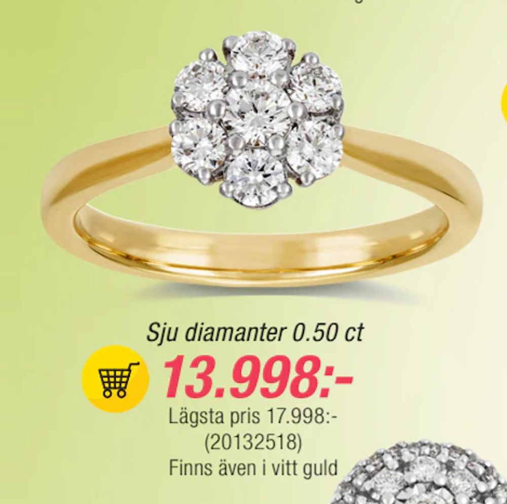 Erbjudanden på Sju diamanter 0.50 ct från Guldfynd för 13 998 kr