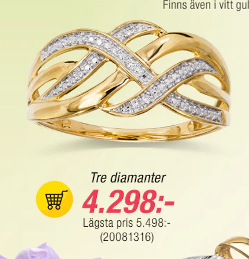 Erbjudanden på Tre diamanter från Guldfynd för 4 298 kr
