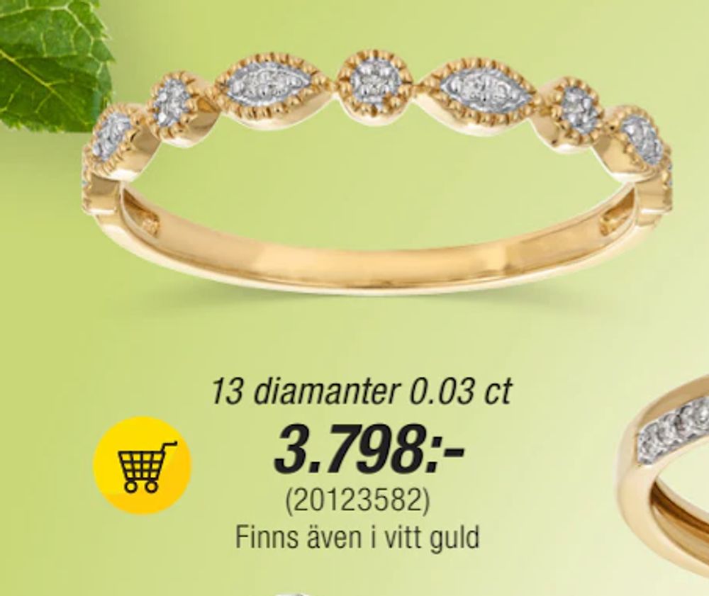 Erbjudanden på 13 diamanter 0.03 ct från Guldfynd för 3 798 kr