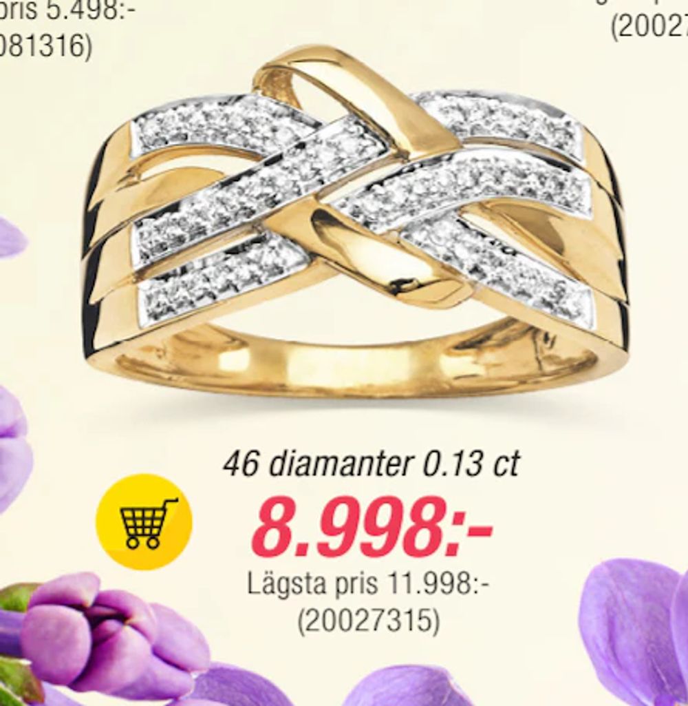 Erbjudanden på 46 diamanter 0.13 ct från Guldfynd för 8 998 kr