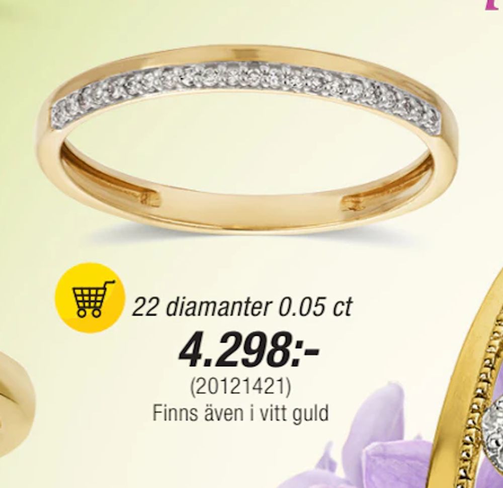 Erbjudanden på 22 diamanter 0.05 ct från Guldfynd för 4 298 kr