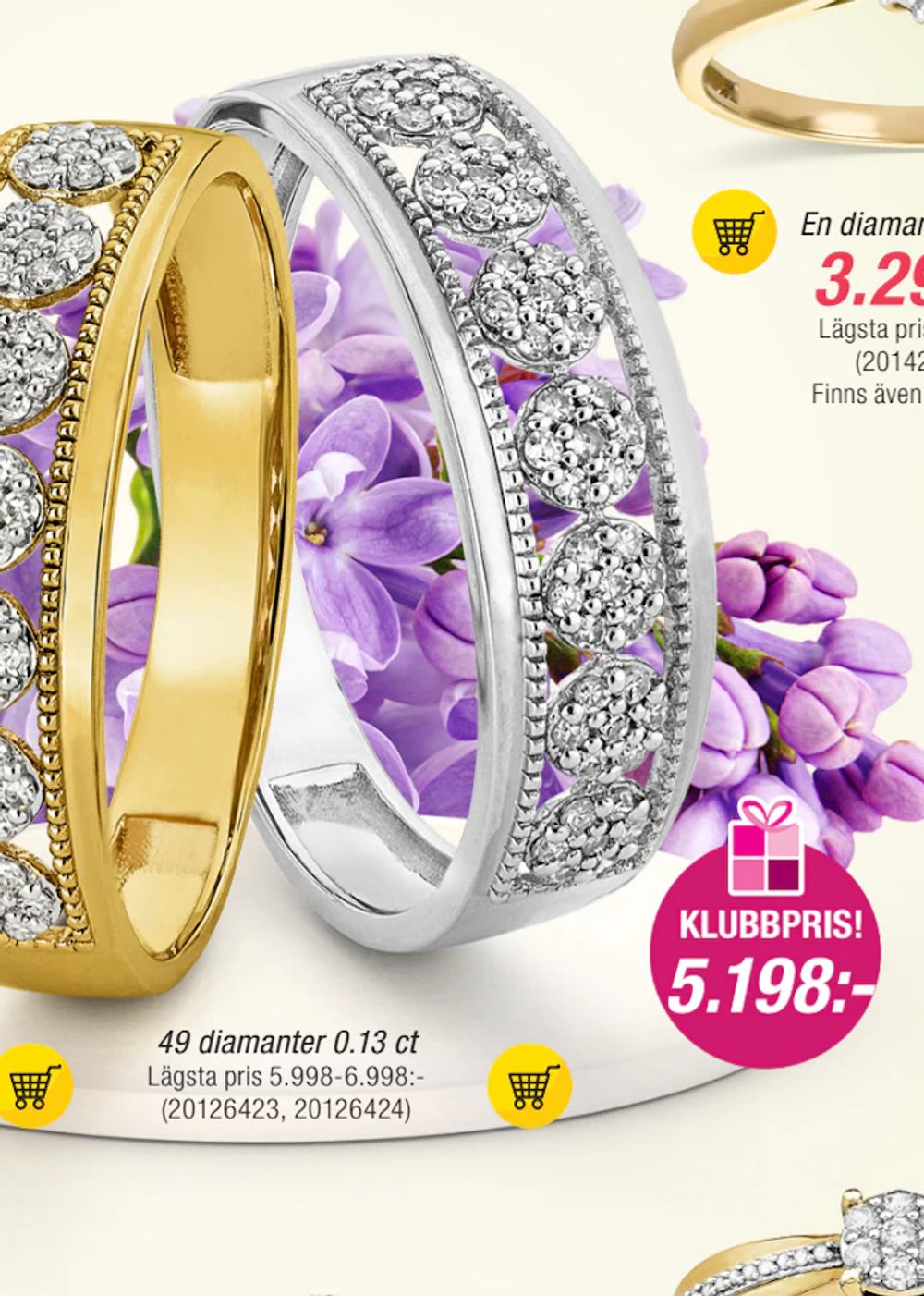 Erbjudanden på 49 diamanter 0.13 ct från Guldfynd för 5 198 kr