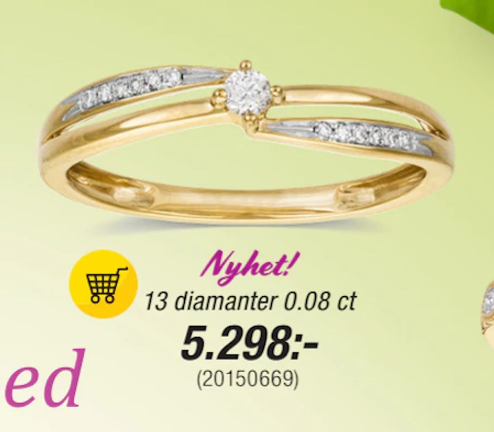 Erbjudanden på 13 diamanter 0.08 ct från Guldfynd för 5 298 kr