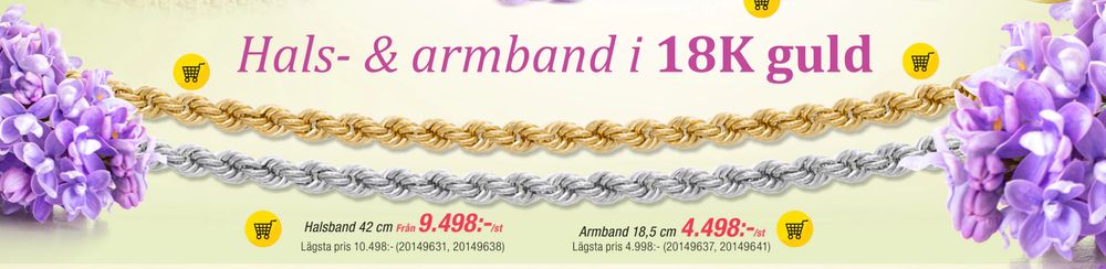 Erbjudanden på Armband 18,5 cm från Guldfynd för 4 498 kr