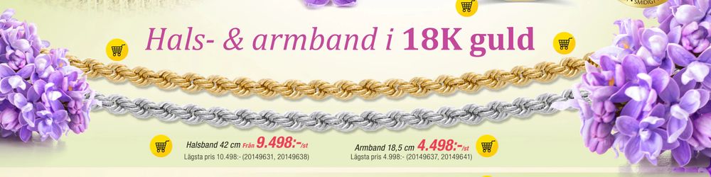 Erbjudanden på Halsband 42 cm från Guldfynd för 9 498 kr