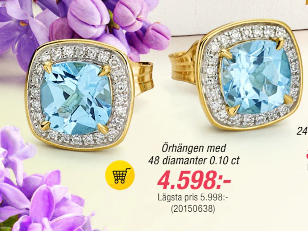 Erbjudanden på Örhängen med 48 diamanter 0.10 ct från Guldfynd för 4 598 kr
