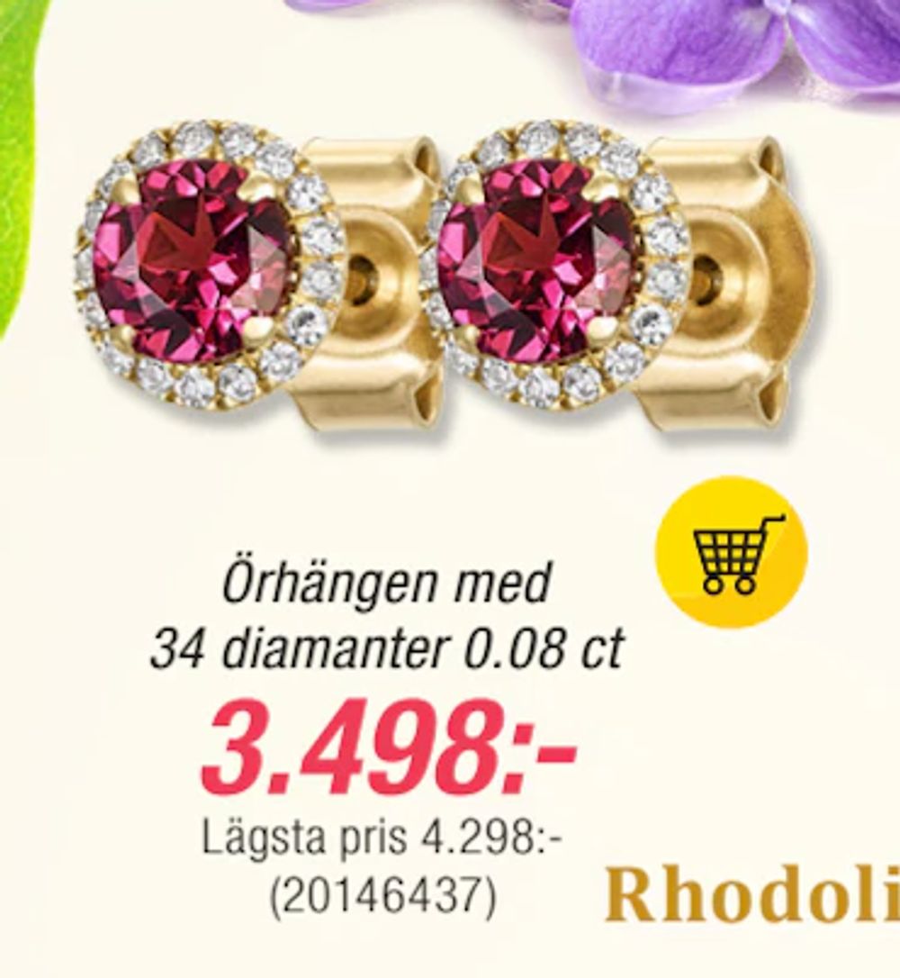 Erbjudanden på Örhängen med 34 diamanter 0.08 ct från Guldfynd för 3 498 kr