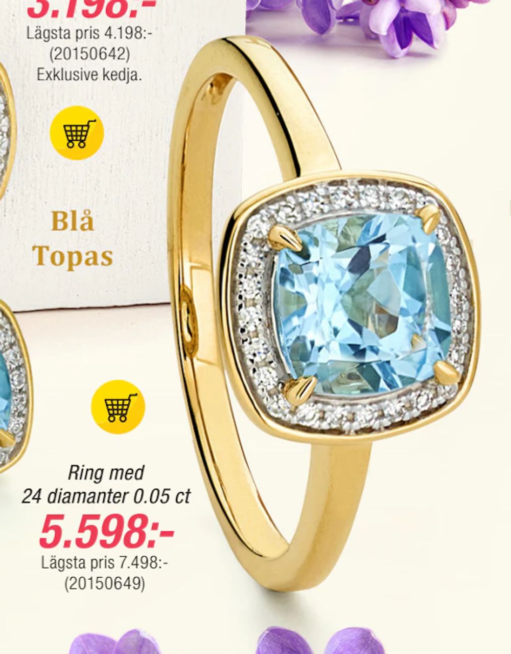 Erbjudanden på Ring med 24 diamanter 0.05 ct från Guldfynd för 5 598 kr