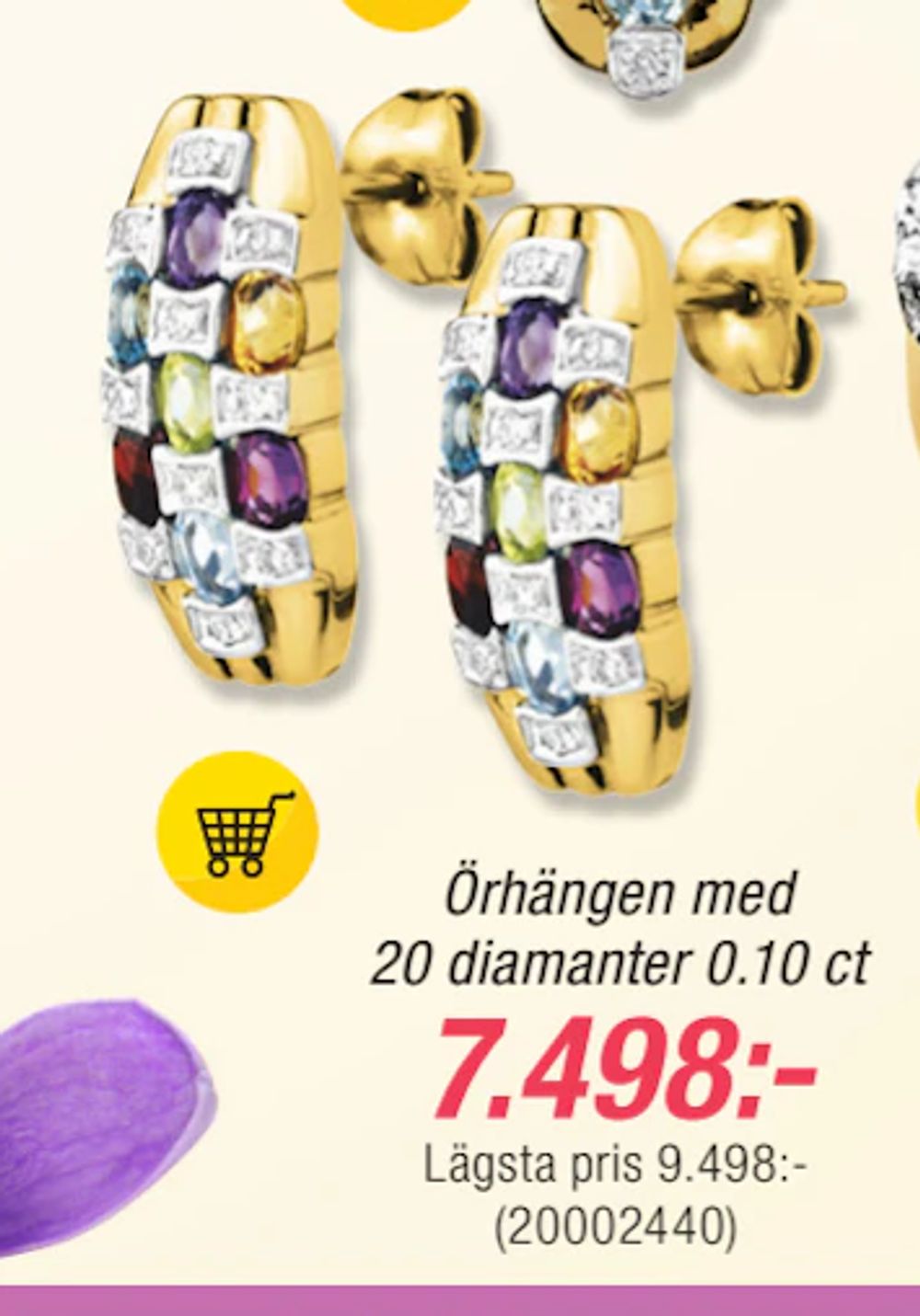 Erbjudanden på Örhängen med 20 diamanter 0.10 ct från Guldfynd för 7 498 kr