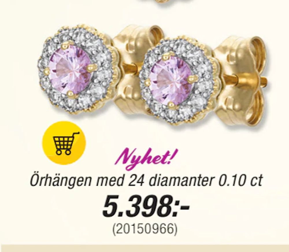Erbjudanden på Örhängen med 24 diamanter 0.10 ct från Guldfynd för 5 398 kr