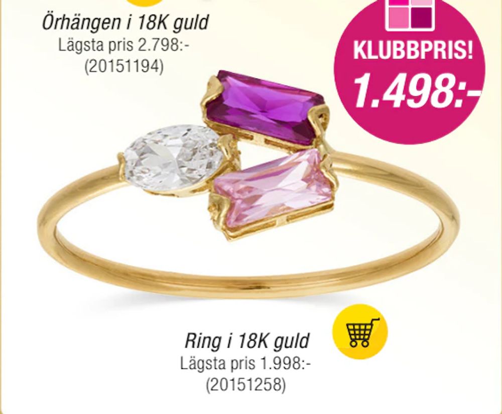 Erbjudanden på Ring i 18K guld från Guldfynd för 1 498 kr