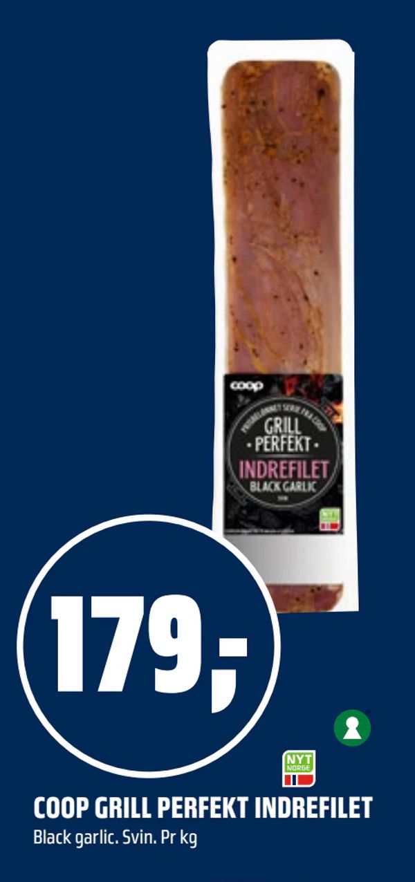 COOP GRILL PERFEKT INDREFILET Black garlic. Svin. Pr kg