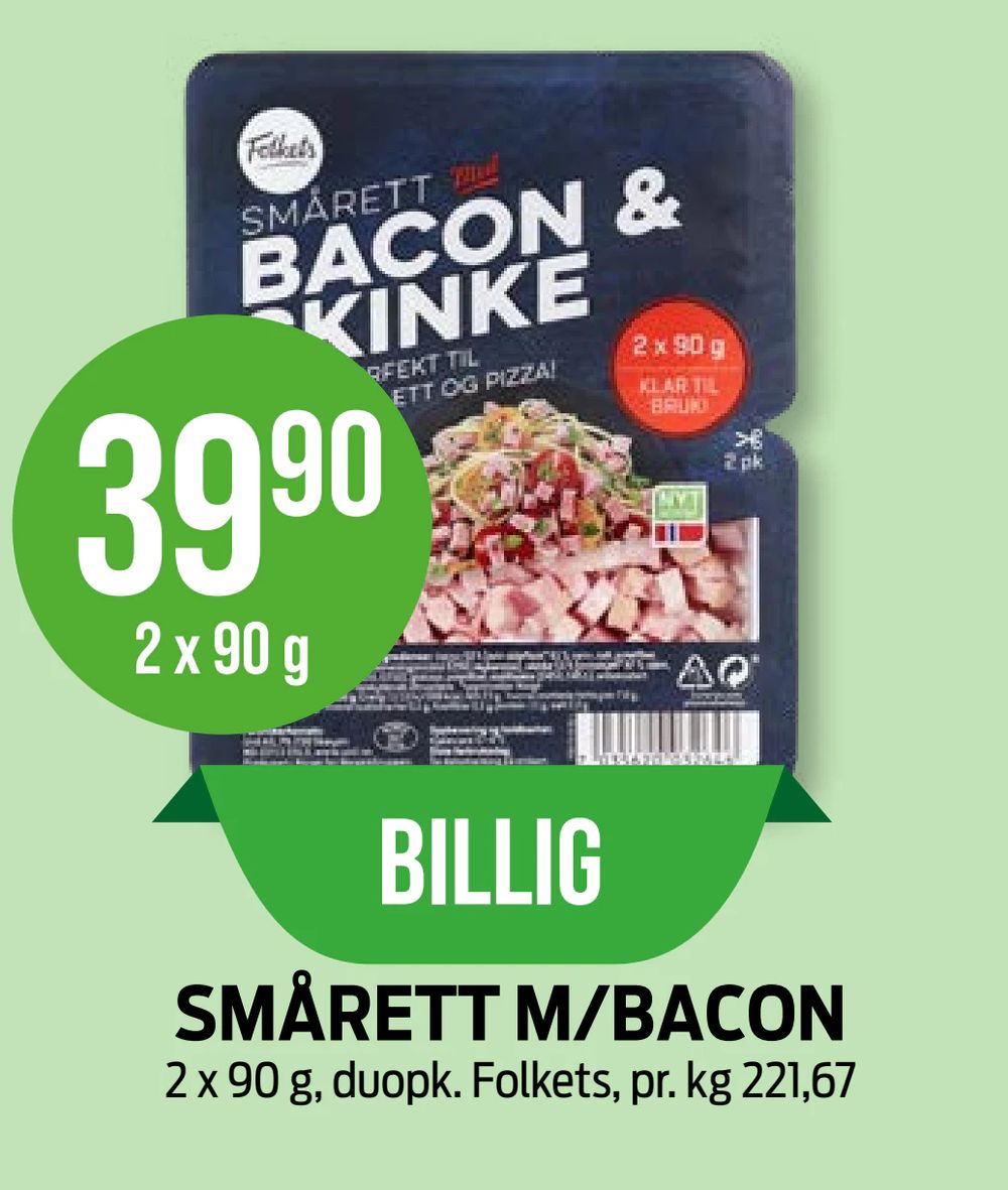 Smårett M/Bacon