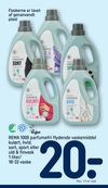 REMA 1000 parfumefri flydende vaskemiddel kulørt, hvid, sort, sport eller uld & finvask 1 liter/ 18-33 vaske