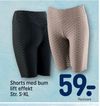Shorts med bum lift effekt Str. S-XL