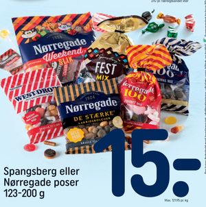 Spangsberg eller Nørregade poser 123-200 g