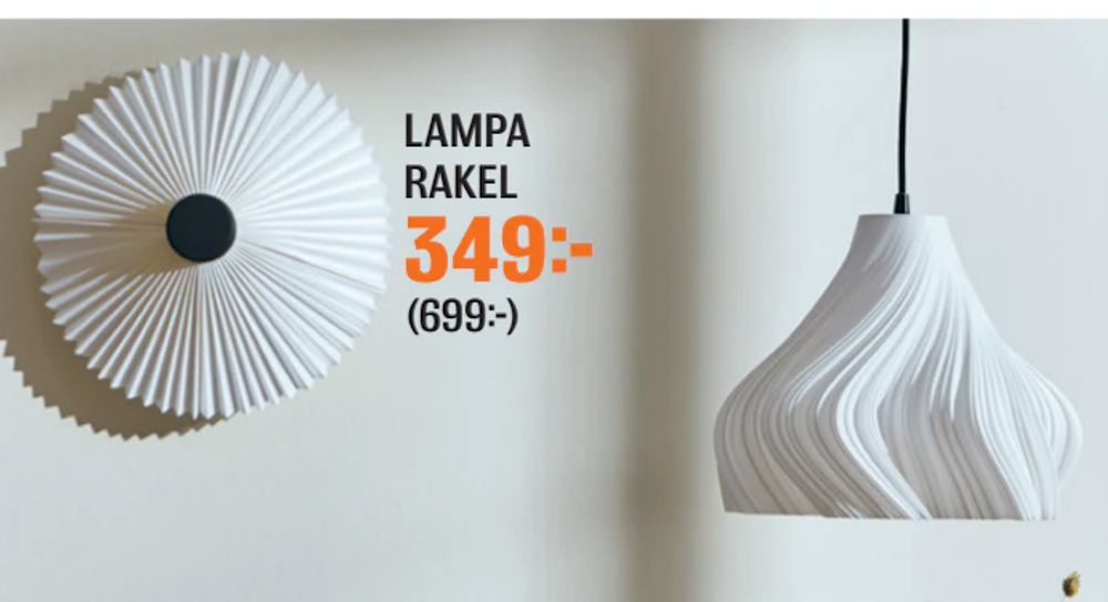 Erbjudanden på LAMPA RAKEL från Mio för 349 kr