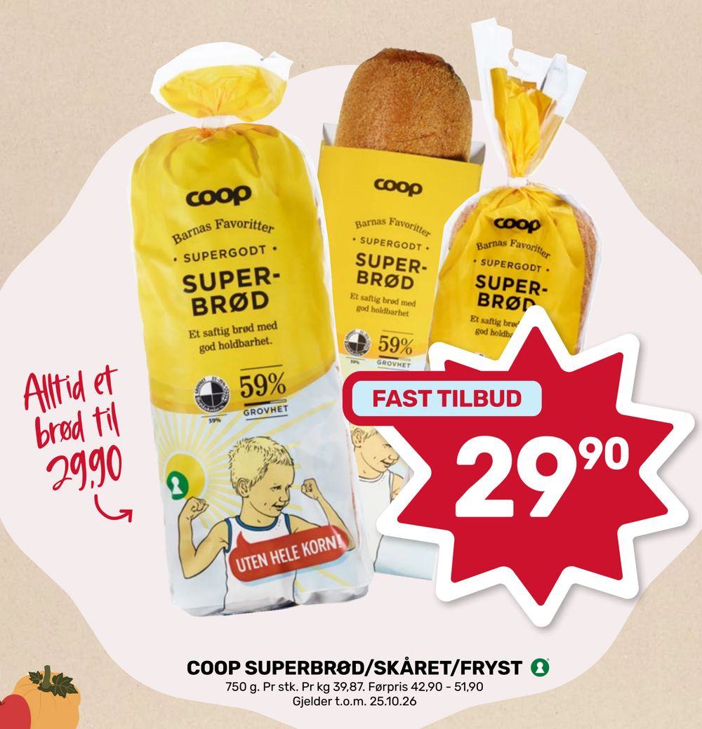 Coop Superbrød/Skåret/Fryst