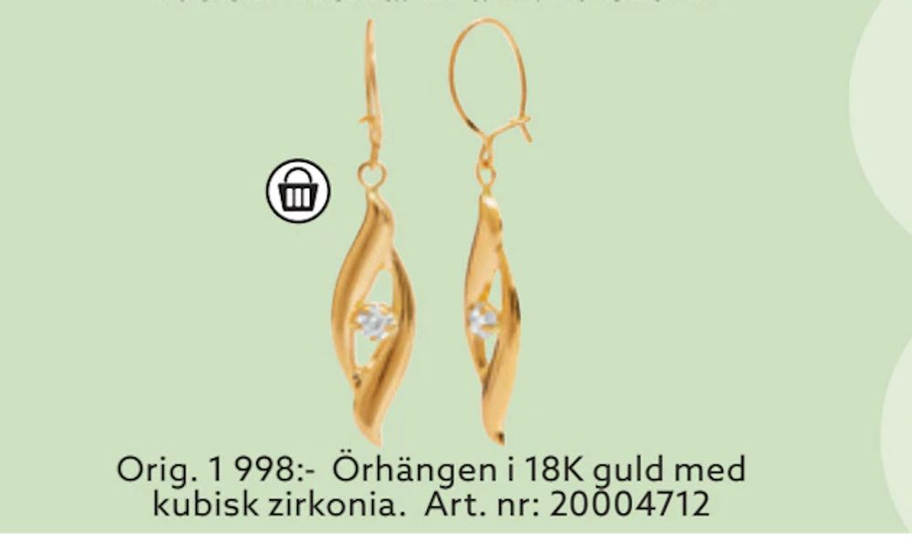 Erbjudanden på Örhängen i 18K guld med kubisk zirkonia från Albrekts guld för 1 499 kr