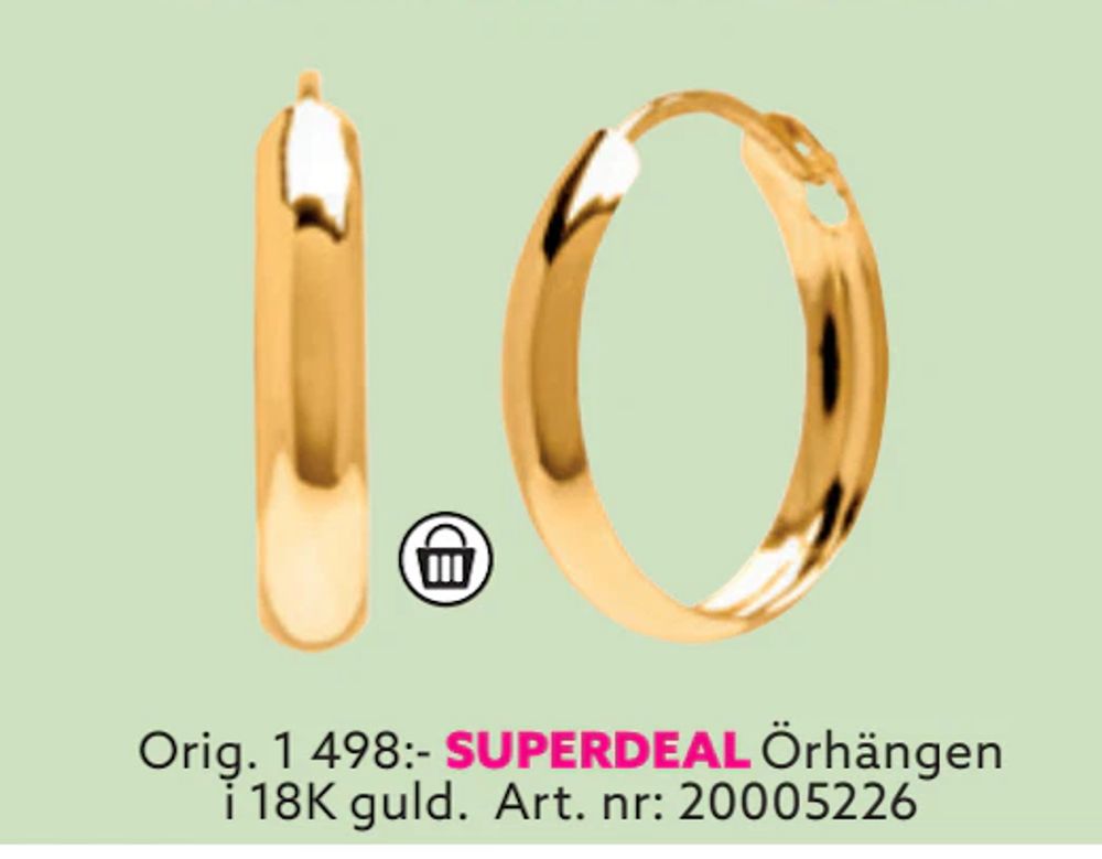 Erbjudanden på Örhängen i 18K guld från Albrekts guld för 999 kr