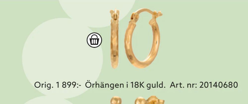 Erbjudanden på Örhängen i 18K guld från Albrekts guld för 1 499 kr