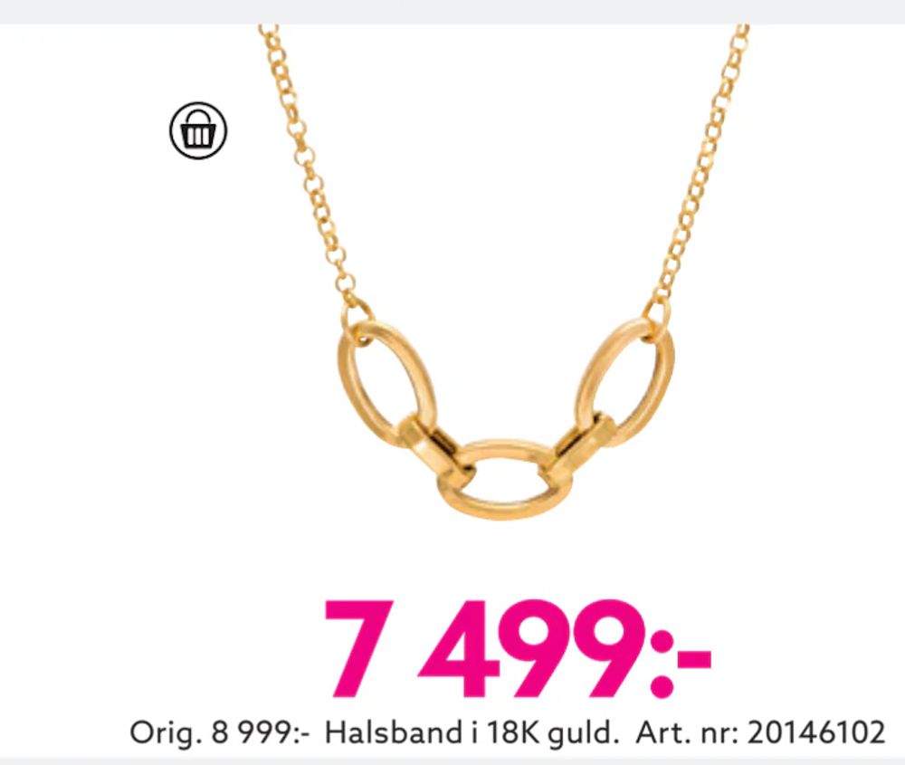 Erbjudanden på Halsband i 18K guld från Albrekts guld för 7 499 kr