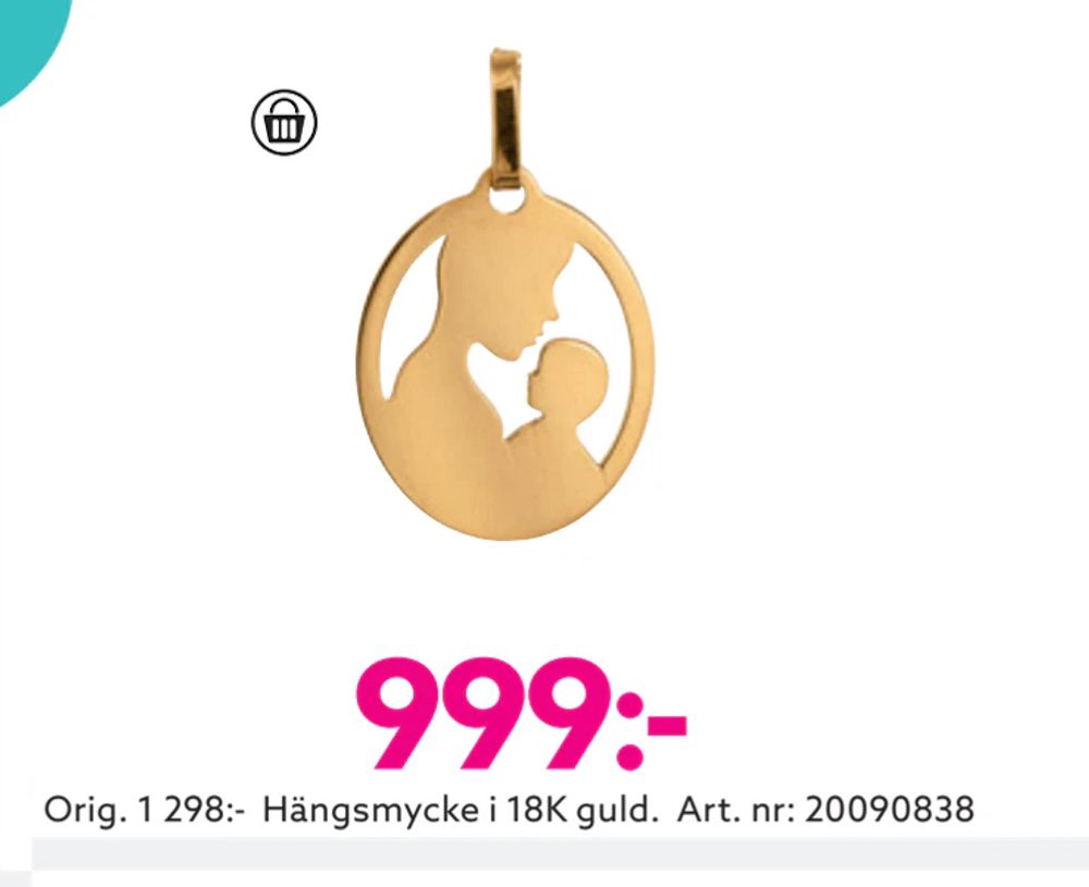 Erbjudanden på Hängsmycke i 18K guld från Albrekts guld för 999 kr