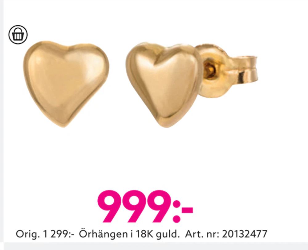 Erbjudanden på Örhängen i 18K guld från Albrekts guld för 999 kr
