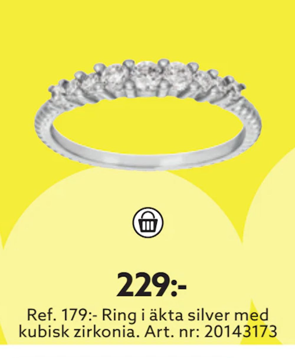 Erbjudanden på Ref. 179:- Ring i äkta silver med kubisk zirkonia från Albrekts guld för 229 kr