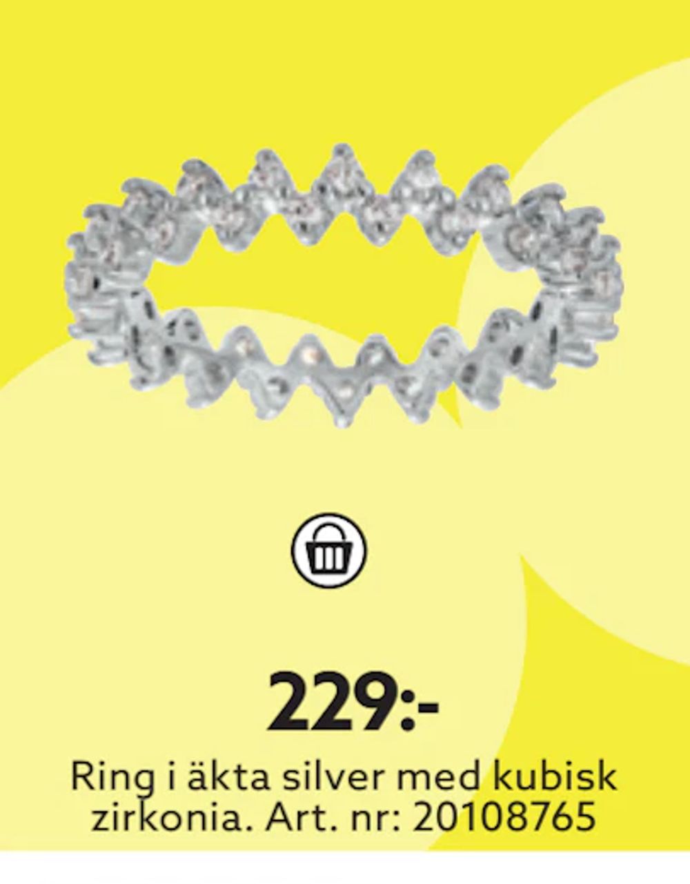 Erbjudanden på Ring i äkta silver med kubisk zirkonia från Albrekts guld för 229 kr