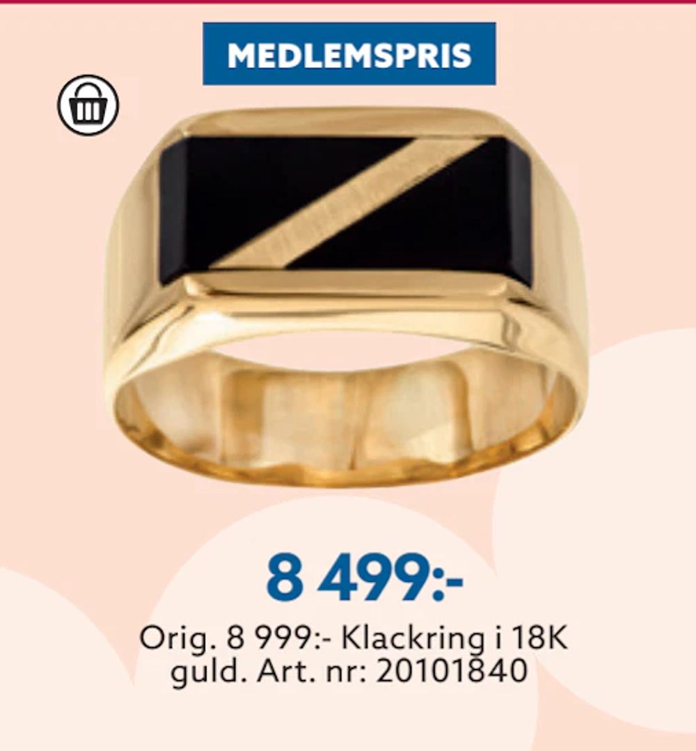 Erbjudanden på Klackring i 18K guld från Albrekts guld för 8 499 kr