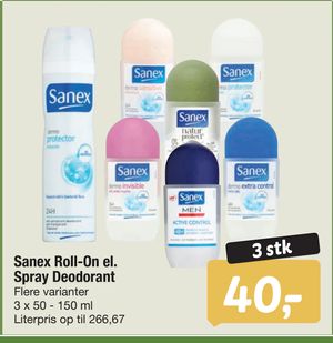 Sanex Roll-On el. Spray Deodorant