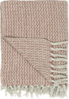Plaid i Creme m. Brændt Mønster (130x160cm) (Ib Laursen)