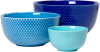 Lyngby Porcelæn Rhombe Color skålesæt blå 3 stk.
