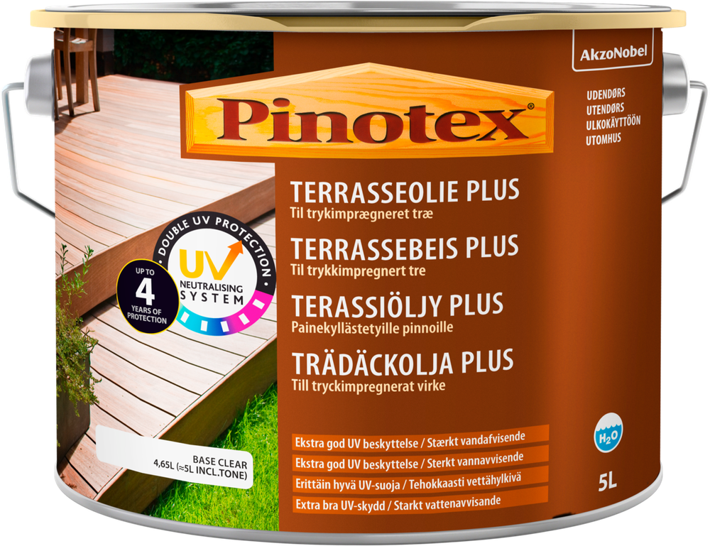 Tilbud på Terrasseolie - Plus (Pinotex) fra Bygma til 519,95 kr.
