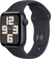 Apple Watch SE 2nd Gen 40mm GPS (Midnat Alu/Midnat sportsrem M/L)