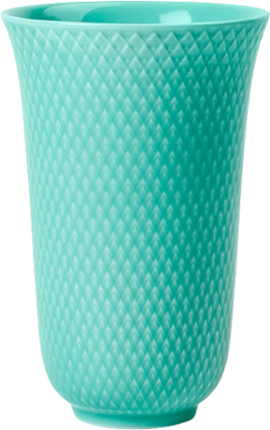 Lyngby Porcelæn Rhombe Color vase aqua H15 cm