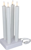 LED stagelys genopladelige med base 4 stk. 22,5 cm (Cozzy)